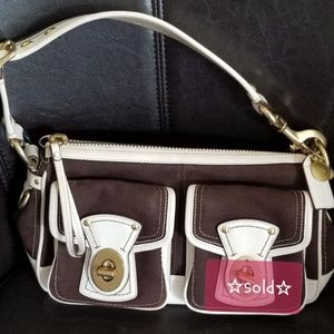 Coach Canvas and Leather Sachel